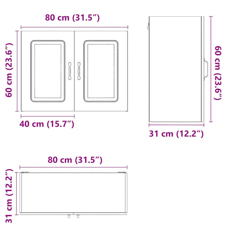 Szafka kuchenna ścienna dolna, Kalmar, czarna