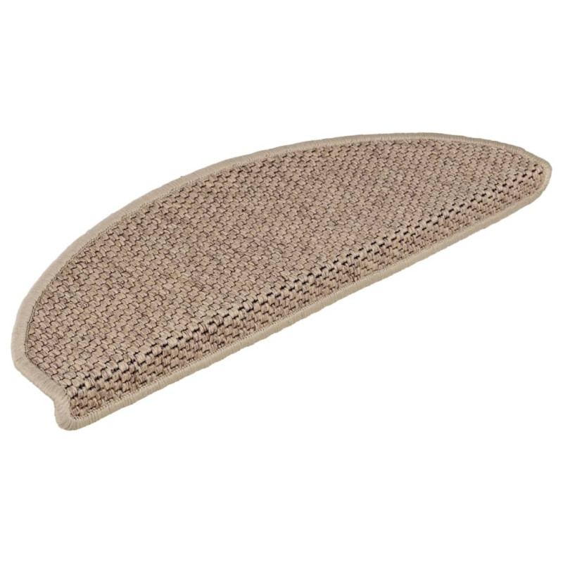 Samoprzylepne nakładki na schody, 15 szt., 65x21x4 cm, piaskowe
