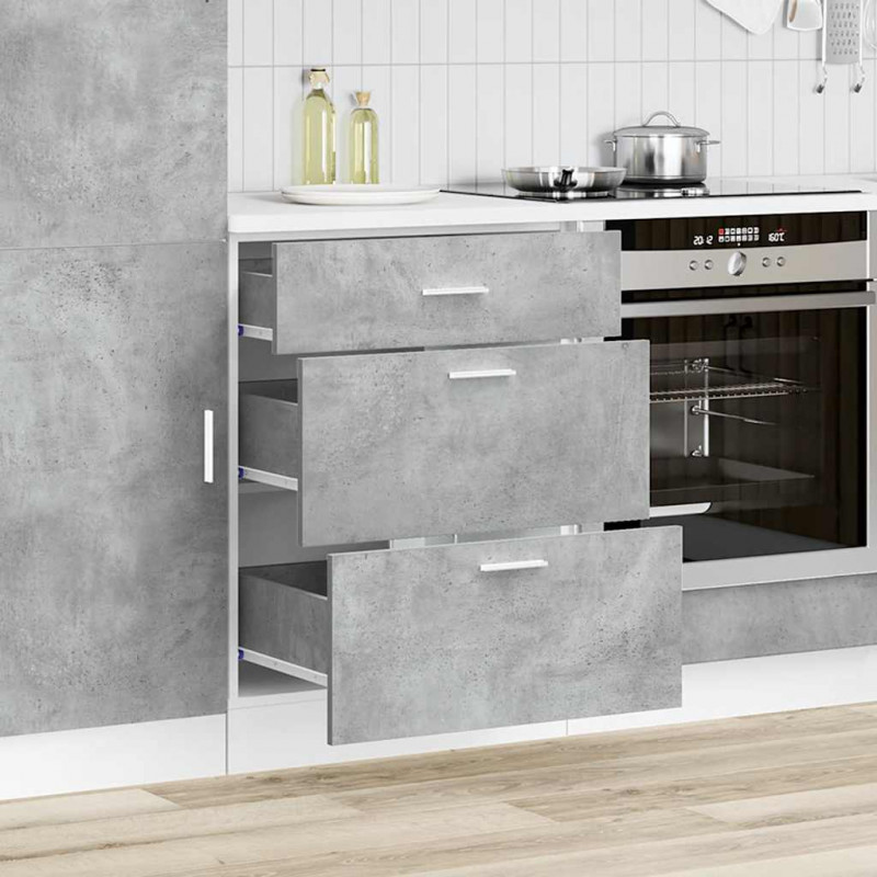 Szafka kuchenna dolna "Lyon" Betonowa szara Drewno klejone