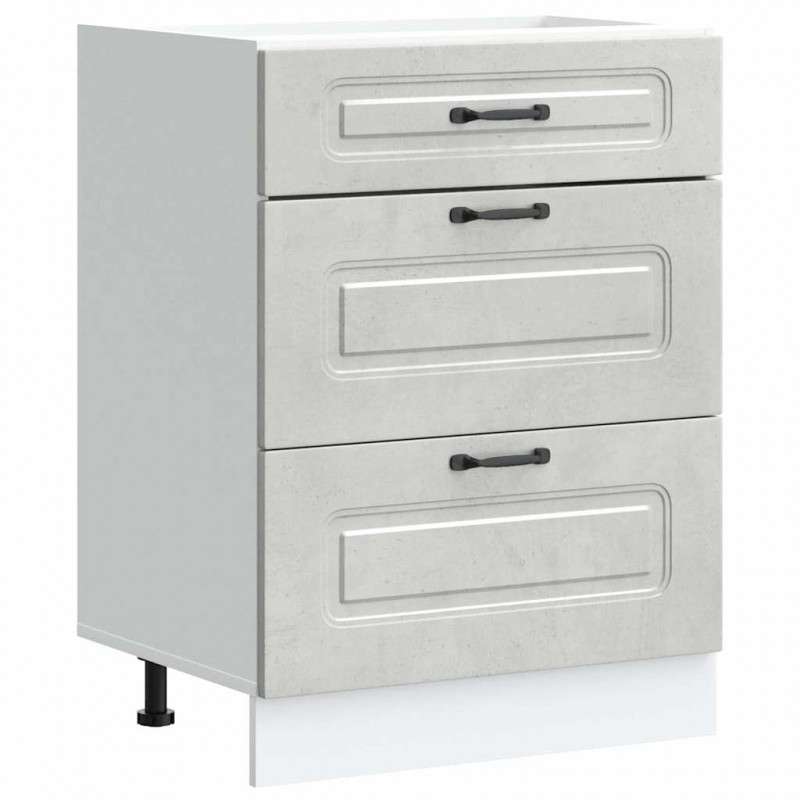Szafka kuchenna dolna, Kalmar, szarość betonu
