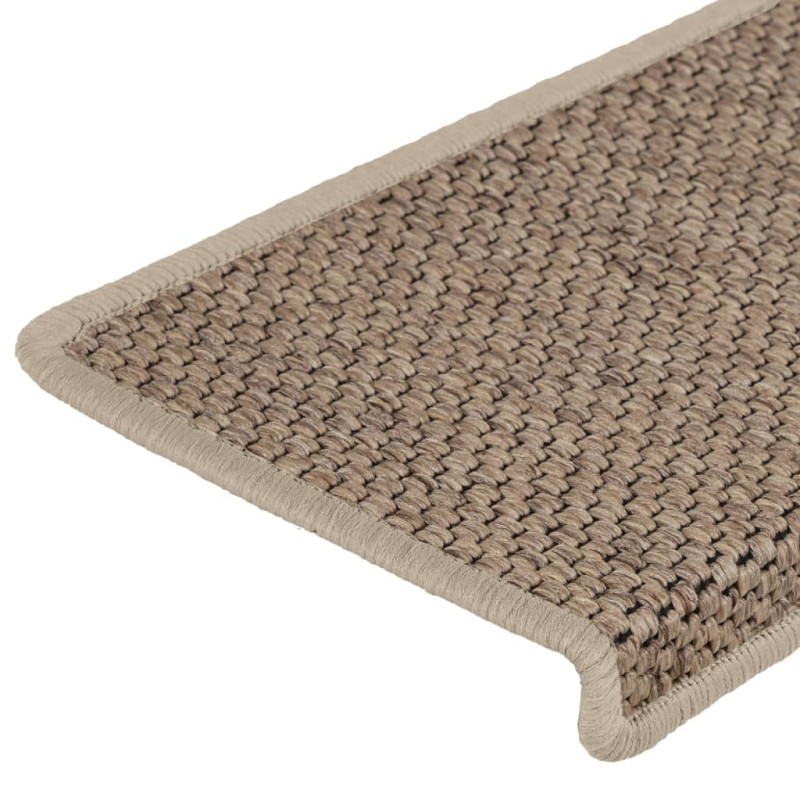 Samoprzylepne nakładki na schody, 15 szt., 65x21x4 cm, piaskowe