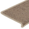 Samoprzylepne nakładki na schody, 15 szt., 65x21x4 cm, piaskowe