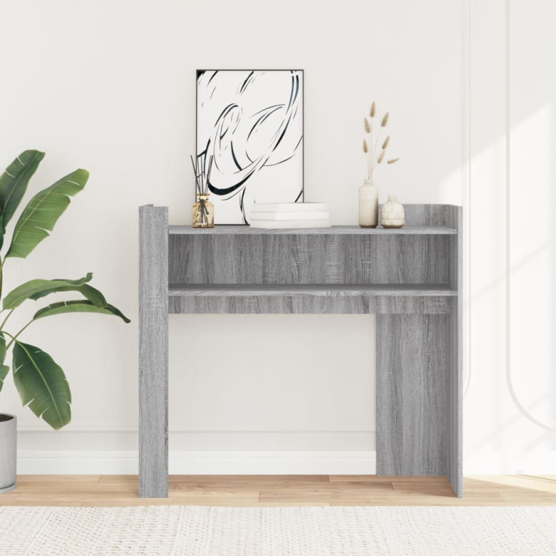Stolik konsolowy, szary dąb sonoma, 100x35x90 cm