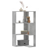 3-poziomowy regał narożny, szarość betonu, 50x50x102 cm