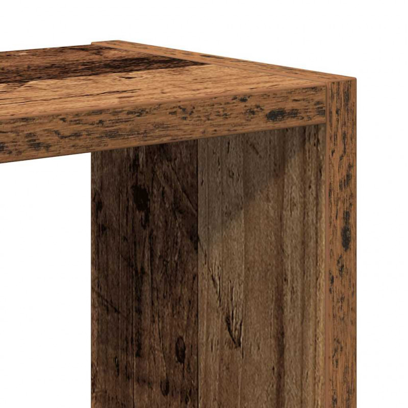Półka ścienna, stare drewno 90x16x78 cm materiał drewnopochodny