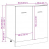 Szafka pod zlew, stare drewno, 80x46x81,5 cm