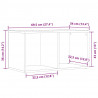 LP Skrzynia, stare drewno, 69,5x34x36 cm