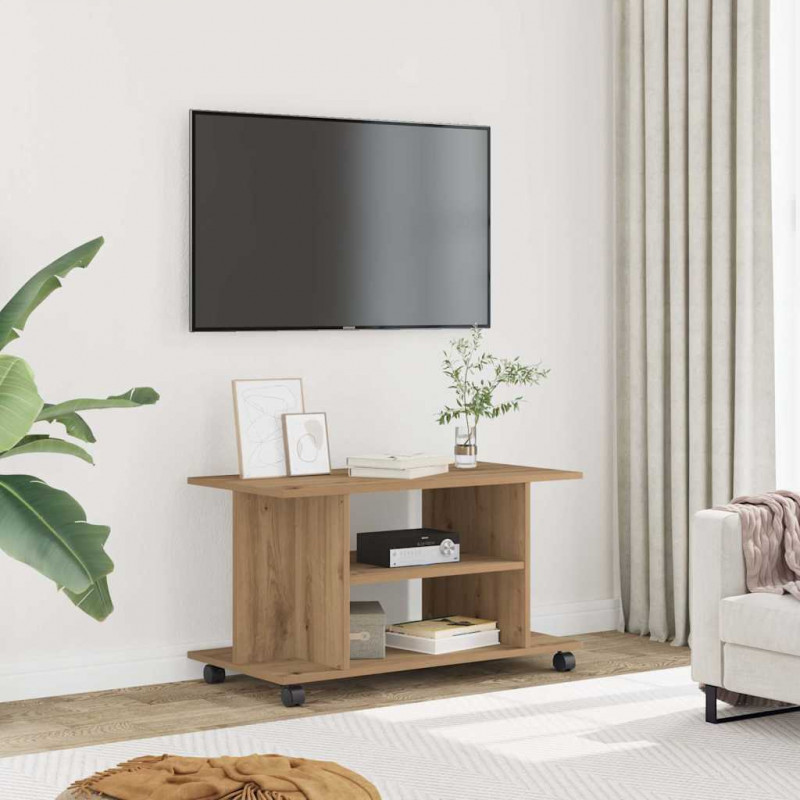 Szafka pod TV, dąb artisan, 80x40x45cm, materiał drewnopochodny
