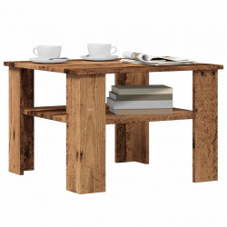 Stolik kawowy stare drewno 60x60x42 cm materiał drewnopochodny