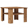 Stolik kawowy stare drewno 60x60x42 cm materiał drewnopochodny