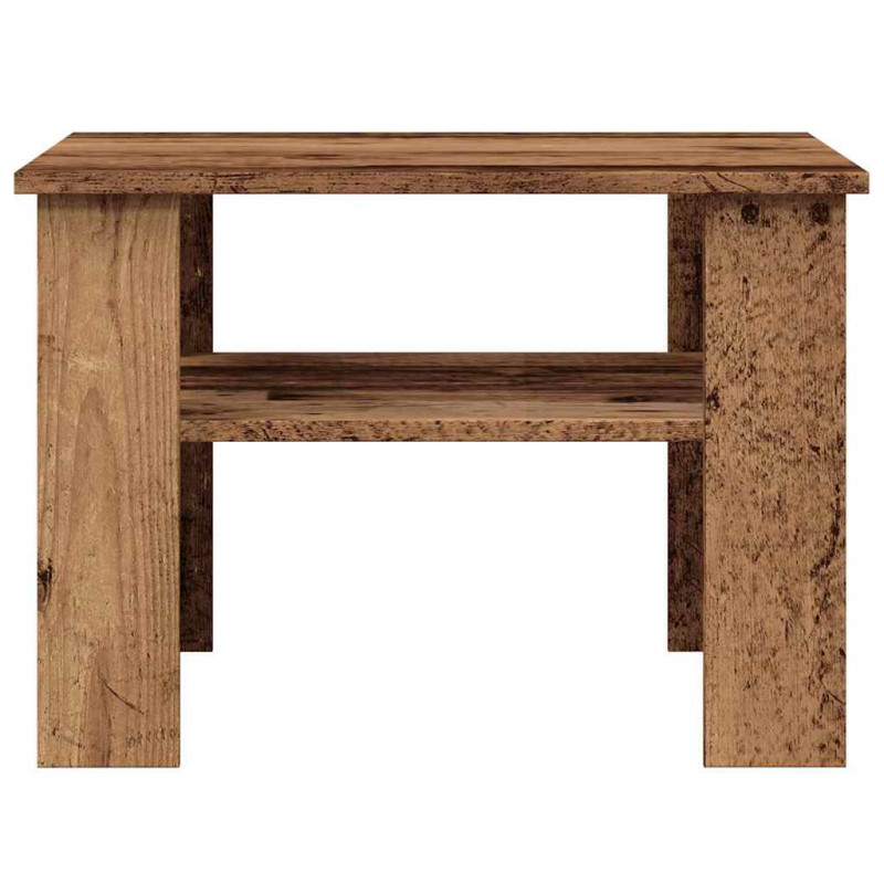 Stolik kawowy stare drewno 60x60x42 cm materiał drewnopochodny
