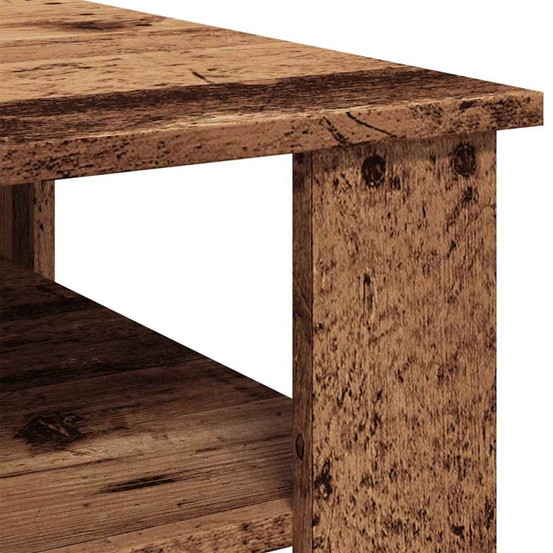 Stolik kawowy stare drewno 60x60x42 cm materiał drewnopochodny