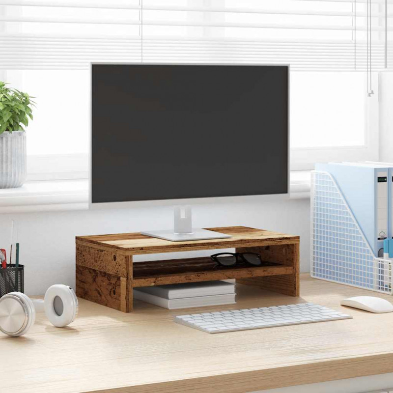 Podstawka pod monitor, stare drewno, 42x24x13 cm
