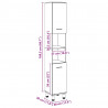 Szafka łazienkowa, dąb artisan, 30x30x179 cm