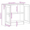 Szafka na książki, stare drewno, 82,5x30,5x80 cm