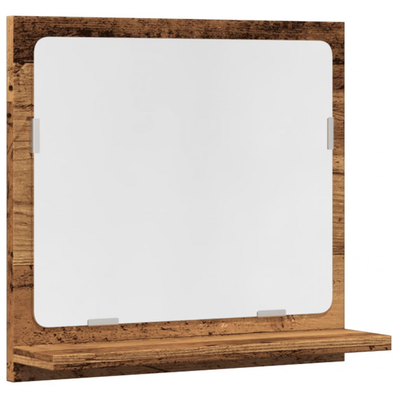 Szafka łazienkowa z lustrem, stare drewno, 40x11x37 cm
