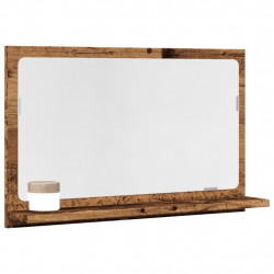 Szafka łazienkowa z lustrem, stare drewno, 60x11x37 cm
