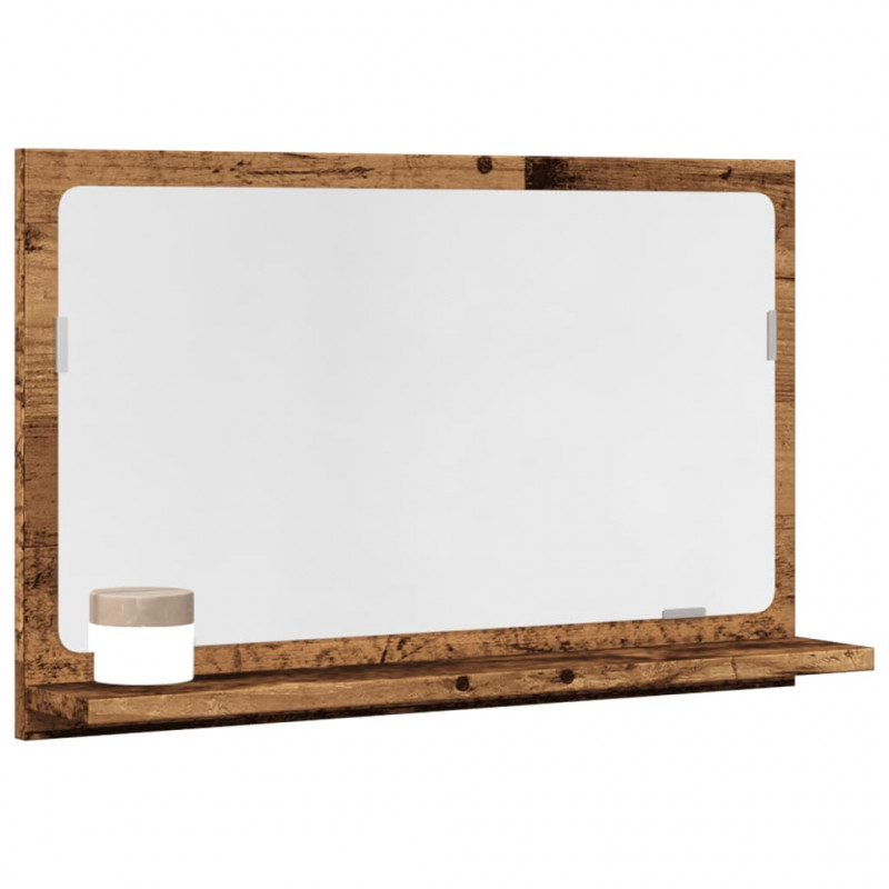 Szafka łazienkowa z lustrem, stare drewno, 60x11x37 cm