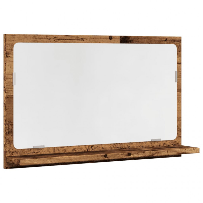 Szafka łazienkowa z lustrem, stare drewno, 60x11x37 cm