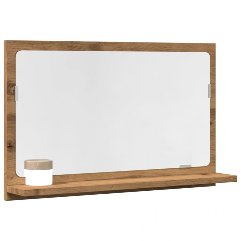 Szafka łazienkowa z lustrem, dąb artisan, 60x11x37 cm