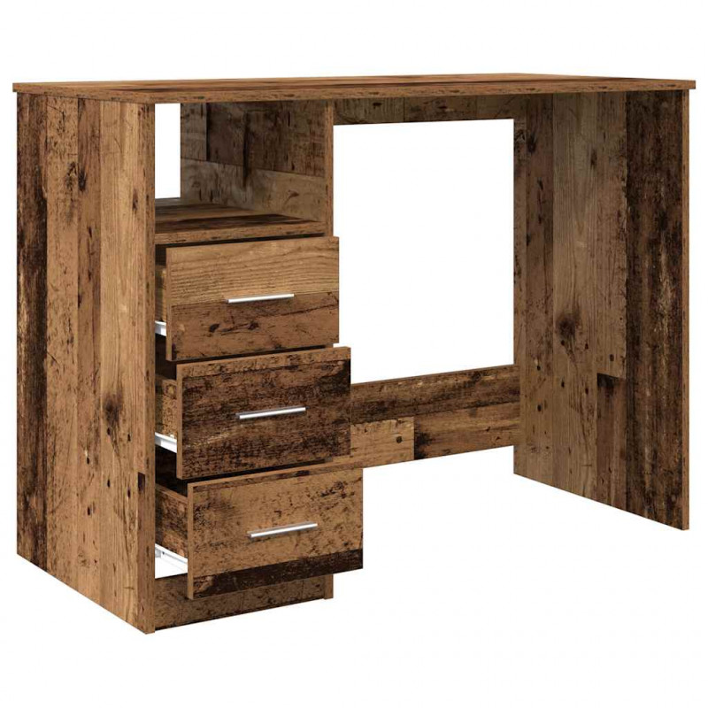Biurko, stare drewno, 102x50x76 cm, materiał drewnopochodny