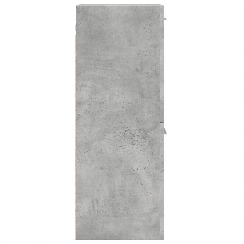 Wisząca szafka łazienkowa, szarość betonu, 30x30x80 cm