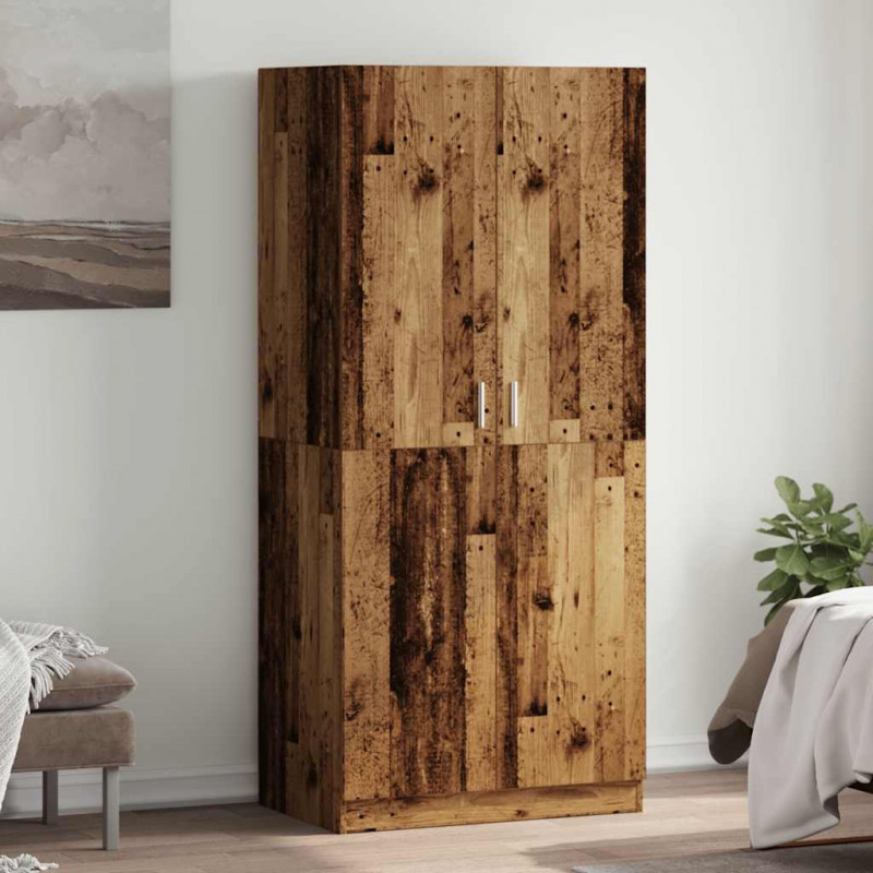 Szafa, stare drewno, 80x52x180 cm, materiał drewnopochodny