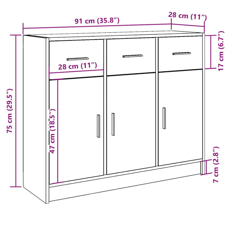 Szafka, stare drewno, 91x28x75 cm, materiał drewnopochodny