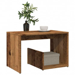 Stolik, stare drewno, 59x36x38 cm, materiał drewnopochodny