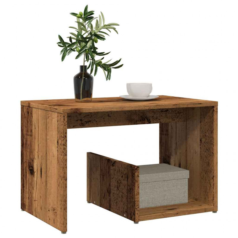 Stolik, stare drewno, 59x36x38 cm, materiał drewnopochodny