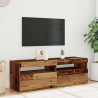 Szafka pod TV z oświetleniem LED, stare drewno, 120x35x40 cm