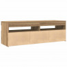 Szafka pod TV z oświetleniem LED, dąb artisan, 120x35x40 cm