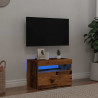 Szafka pod TV z oświetleniem LED, stare drewno, 60x35x40 cm