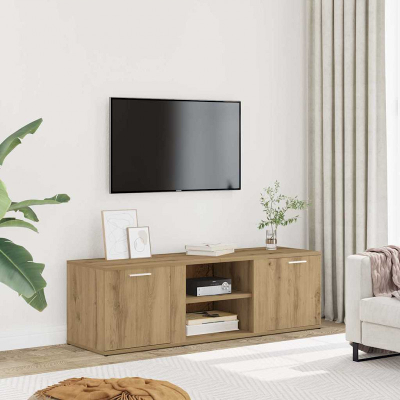 Szafka pod TV, dąb artisan, 120x34x37 cm