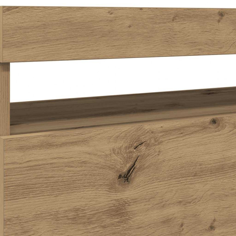 Szafki TV z LED, 2 szt., dąb artisan, materiał drewnopochodny