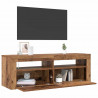 Szafka pod TV z oświetleniem LED, stare drewno, 120x35x40 cm