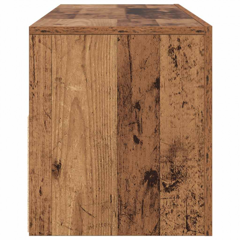 Szafka pod TV z oświetleniem LED, stare drewno, 120x35x40 cm