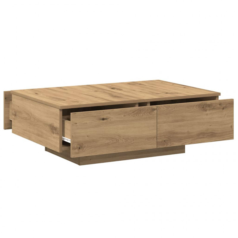 Stolik kawowy, dąb artisan 90x60x31 cm, materiał drewnopochodny