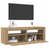Szafka pod TV z oświetleniem LED, dąb artisan, 120x35x40 cm