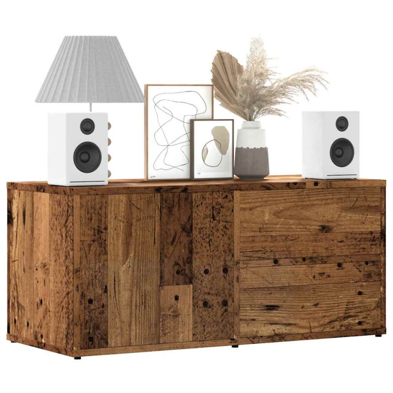 Szafka TV, stare drewno, 80x34x35,5 cm, materiał drewnopochodny