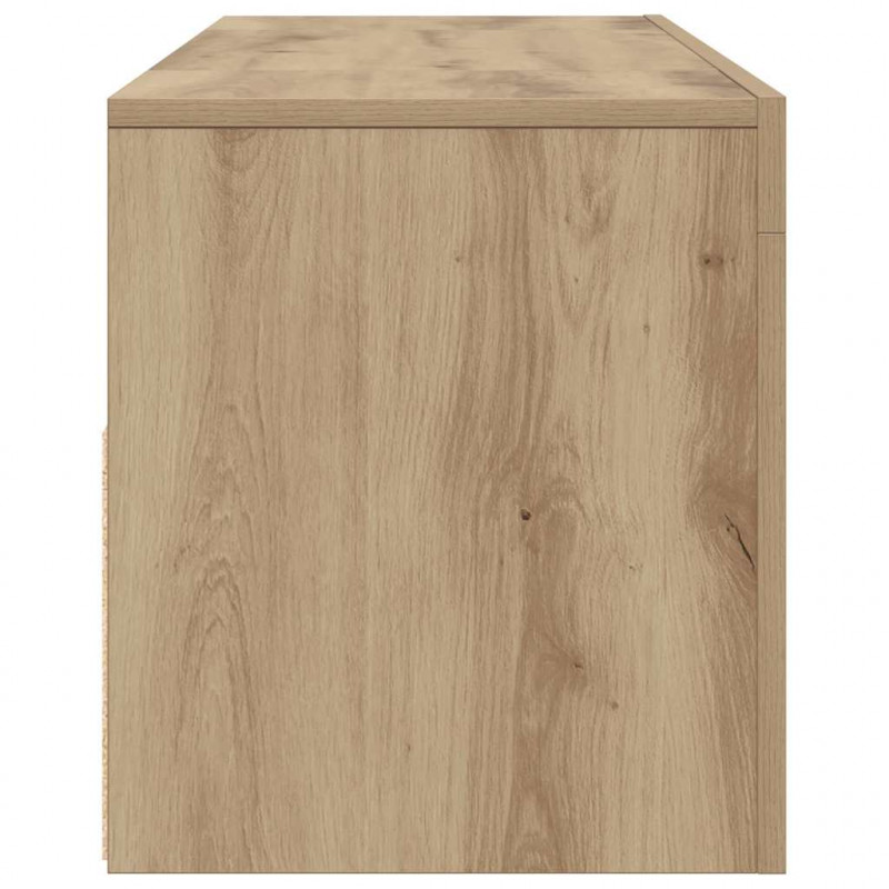 Szafka pod TV z oświetleniem LED, dąb artisan, 120x35x40 cm