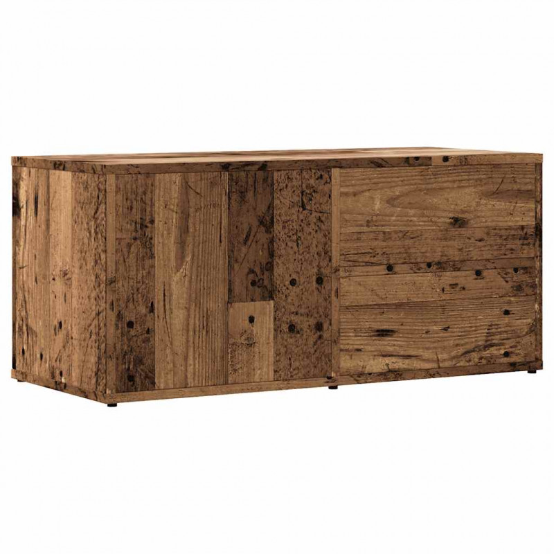 Szafka TV, stare drewno, 80x34x35,5 cm, materiał drewnopochodny