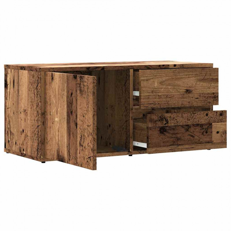 Szafka TV, stare drewno, 80x34x35,5 cm, materiał drewnopochodny