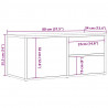 Szafka TV, stare drewno, 80x34x35,5 cm, materiał drewnopochodny