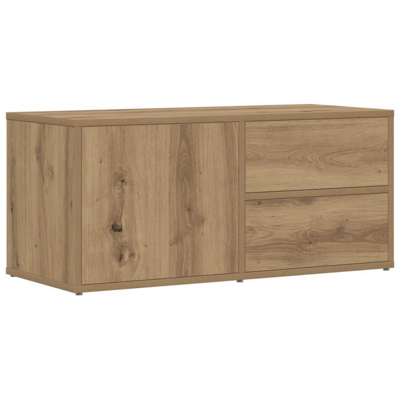 Szafka TV, dąb artisan, 80x34x35,5 cm, materiał drewnopochodny