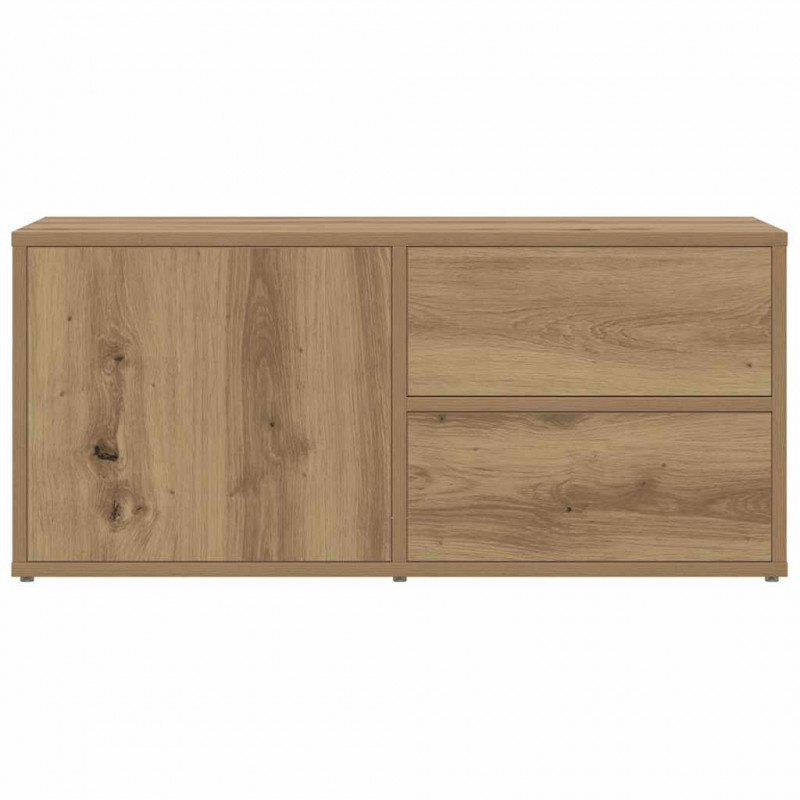 Szafka TV, dąb artisan, 80x34x35,5 cm, materiał drewnopochodny