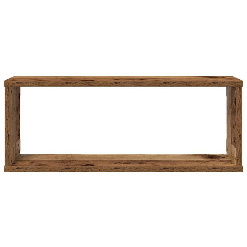 Półki ścienne kostki, 4 szt., stare drewno, 60x15x23 cm