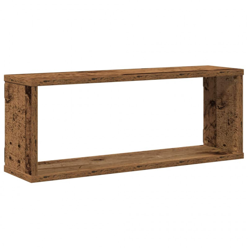 Półki ścienne kostki, 4 szt., stare drewno, 60x15x23 cm