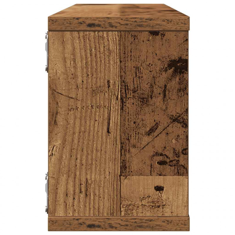 Półki ścienne kostki, 4 szt., stare drewno, 60x15x23 cm