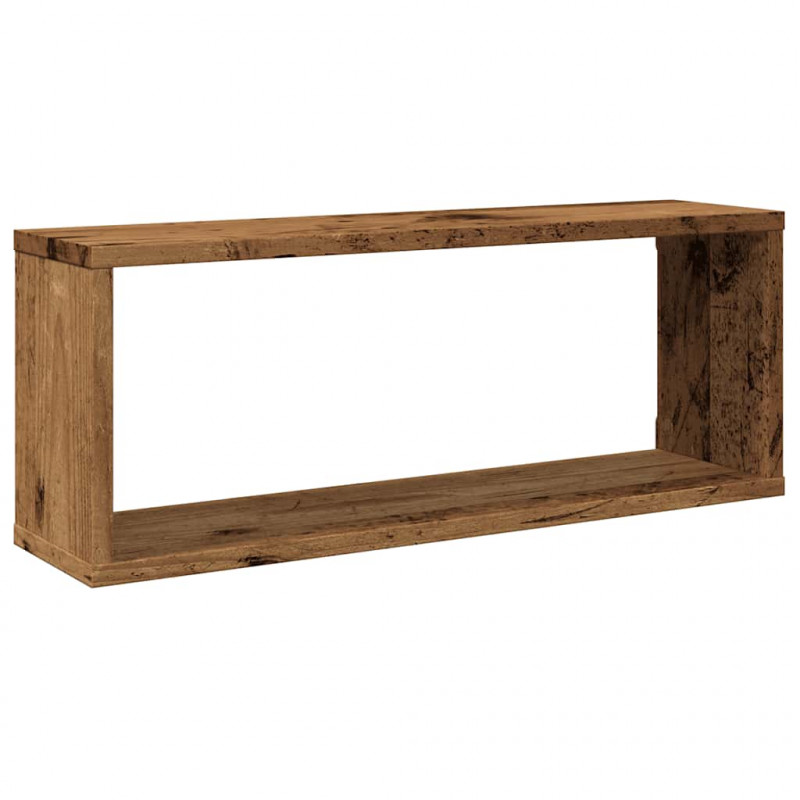 Półki ścienne kostki, 6 szt., stare drewno, 60x15x23 cm